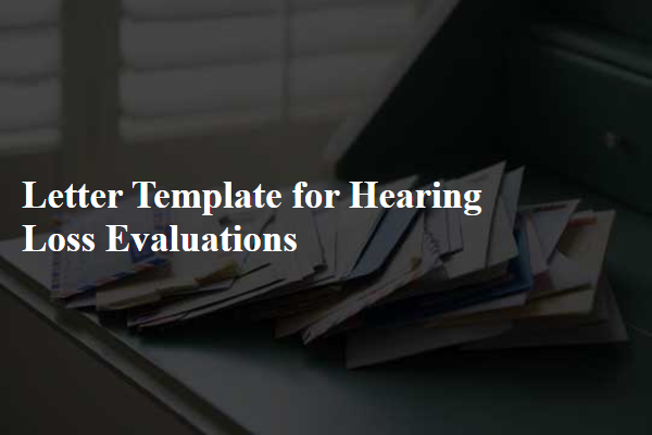 Letter Template For Hearing Loss Evaluations