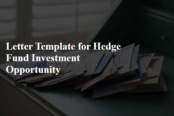 Letter Template For Hedge Fund Investment Opportunity