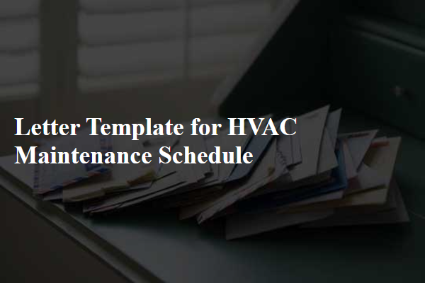 Letter Template For Hvac Maintenance Schedule