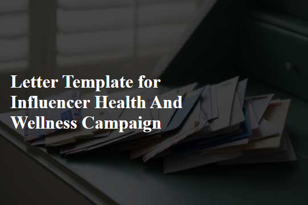 Letter Template For Influencer Health And Wellness Campaign