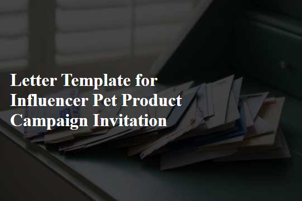 Letter Template For Influencer Pet Product Campaign Invitation