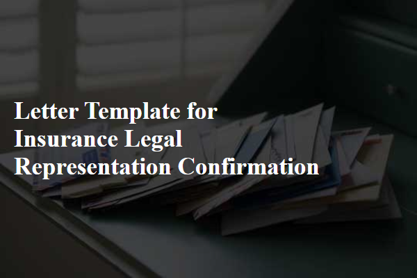 Letter Template For Insurance Legal Representation Confirmation