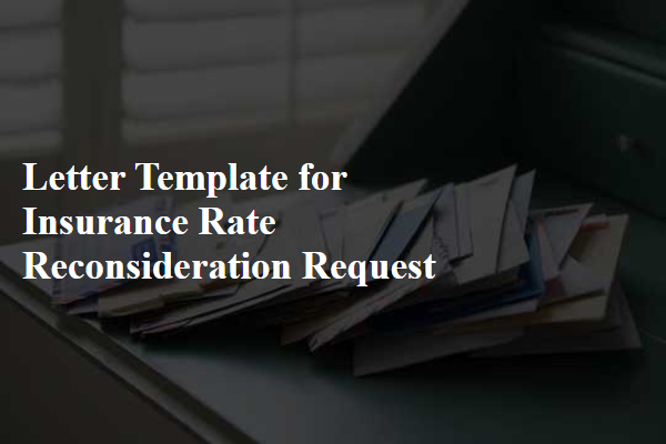 Letter Template For Insurance Rate Reconsideration Request