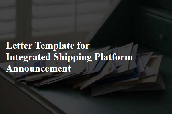 Letter Template For Integrated Shipping Platform Announcement