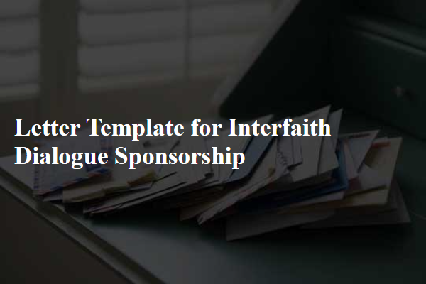 Letter Template For Interfaith Dialogue Sponsorship