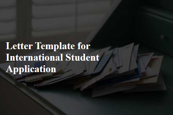 Letter Template For International Student Application