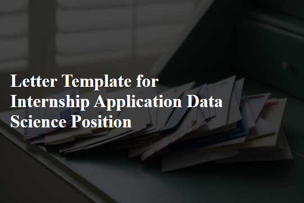 Letter Template For Internship Application Data Science Position