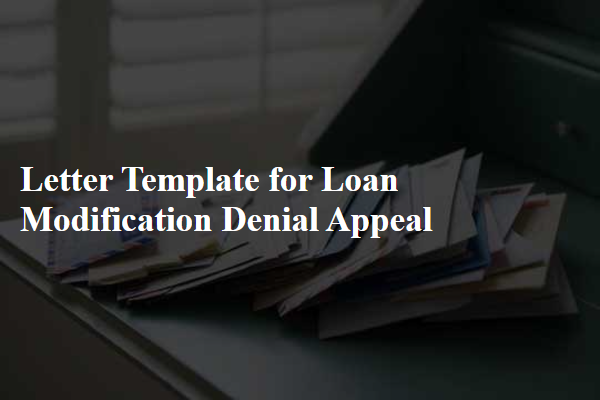 Letter Template For Loan Modification Denial Appeal