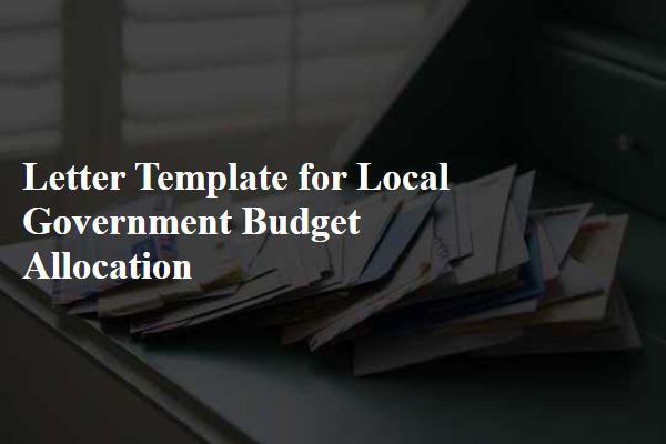 Letter Template For Local Government Budget Allocation