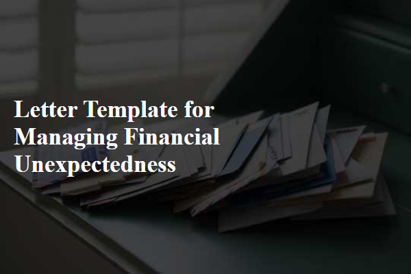 Letter Template For Managing Financial Unexpectedness