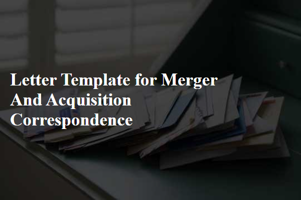 Letter Template For Merger And Acquisition Correspondence