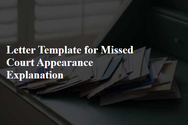 Letter Template For Missed Court Appearance Explanation