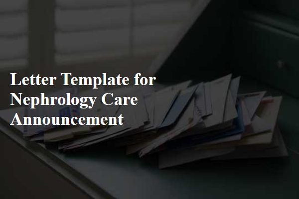 Letter Template For Nephrology Care Announcement