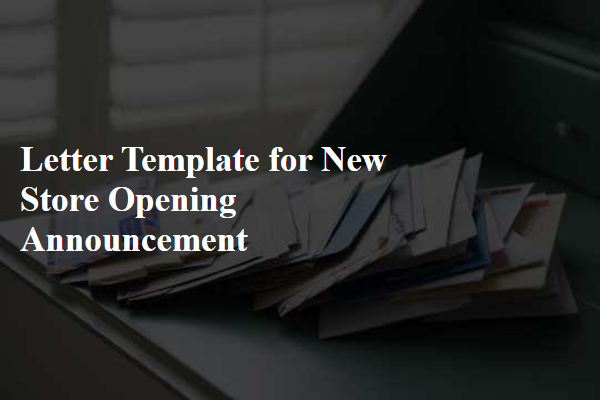 Letter Template For New Store Opening Announcement