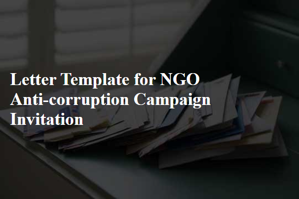 Letter Template For Ngo Anti-Corruption Campaign Invitation