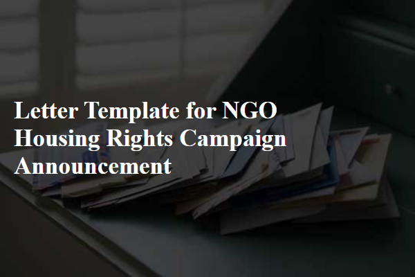 Letter Template For Ngo Housing Rights Campaign Announcement