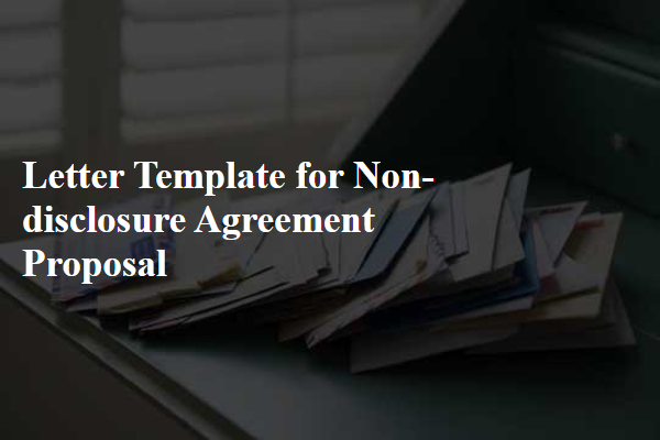 Letter Template For Non-Disclosure Agreement Proposal