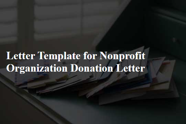 Letter Template For Nonprofit Organization Donation Letter