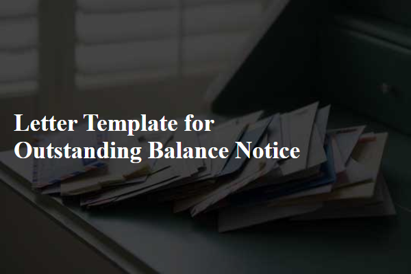 Letter Template For Outstanding Balance Notice