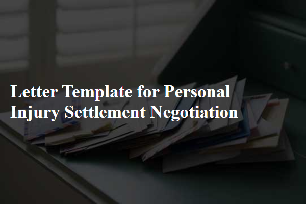 Letter Template For Personal Injury Settlement Negotiation