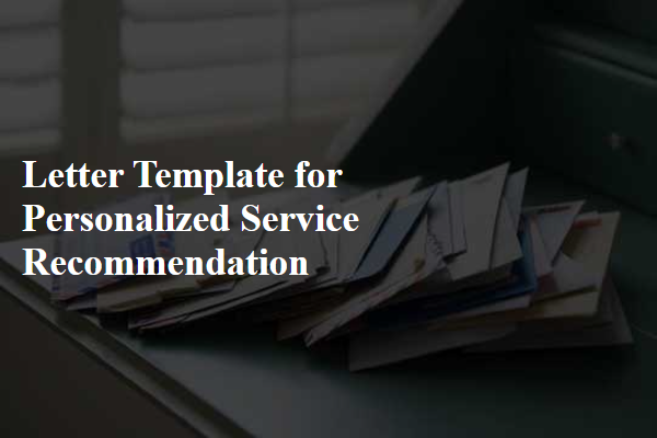 Letter Template For Personalized Service Recommendation