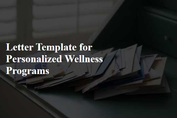 Letter Template For Personalized Wellness Programs