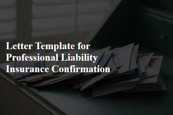 Letter Template For Professional Liability Insurance Confirmation