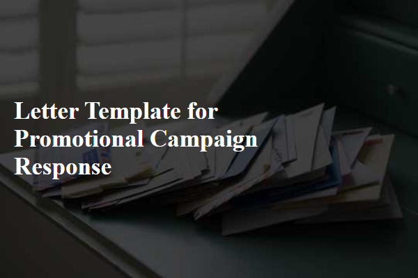 Letter Template For Promotional Campaign Response