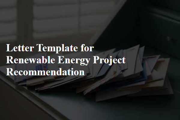 Letter Template For Renewable Energy Project Recommendation