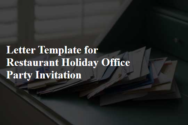 Letter Template For Restaurant Holiday Office Party Invitation