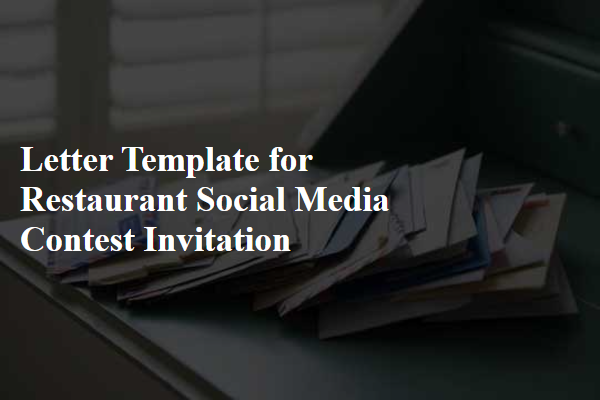 Letter Template For Restaurant Social Media Contest Invitation