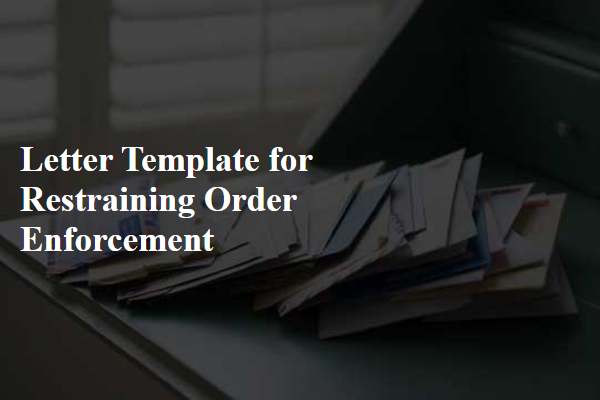 Letter Template For Restraining Order Enforcement