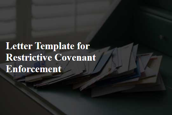 Letter Template For Restrictive Covenant Enforcement