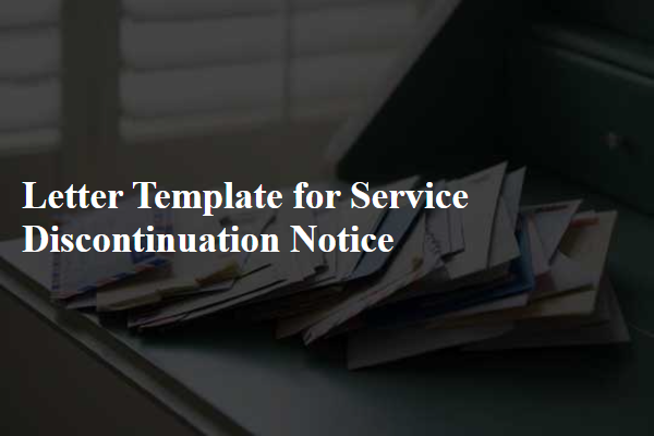 Letter Template For Service Discontinuation Notice