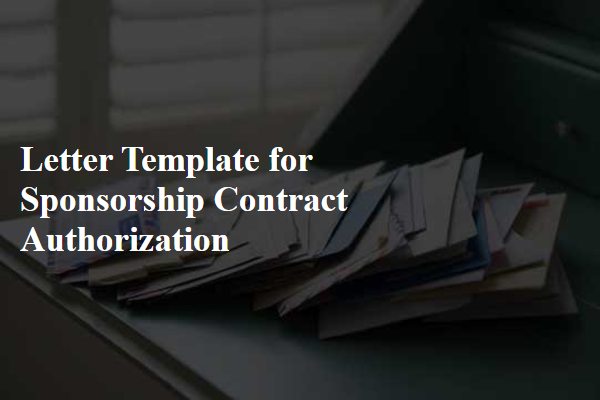 Letter Template For Sponsorship Contract Authorization