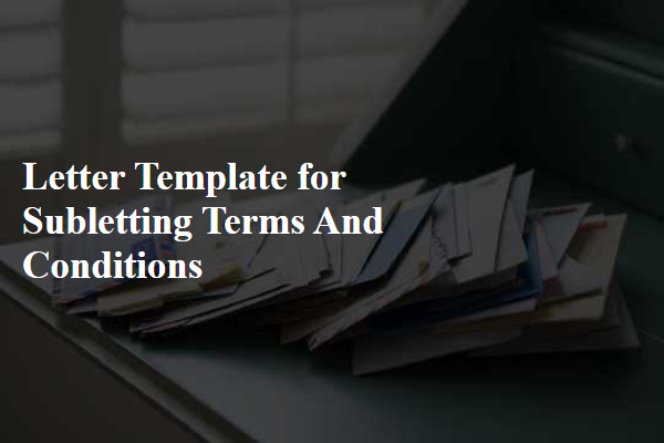 Letter Template For Subletting Terms And Conditions