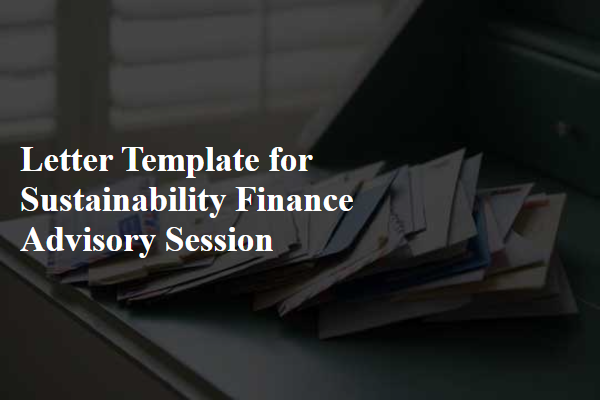 Letter Template For Sustainability Finance Advisory Session