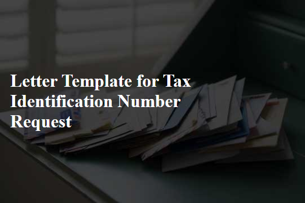 Letter Template For Tax Identification Number Request