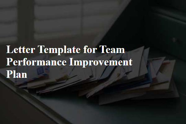 Letter Template For Team Performance Improvement Plan