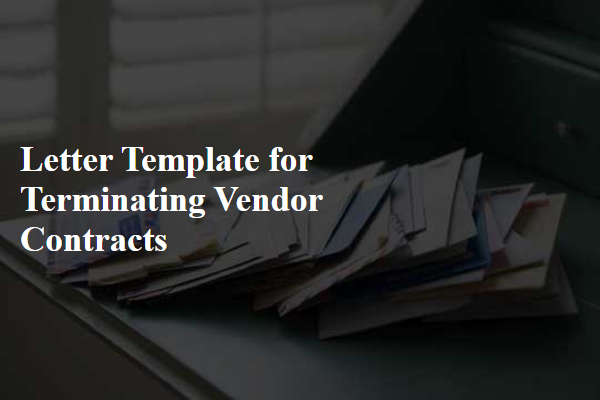 Letter Template For Terminating Vendor Contracts