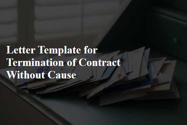 Letter Template For Termination Of Contract Without Cause