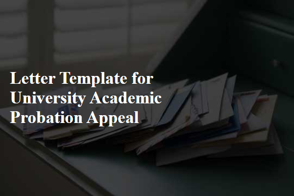 Letter Template For University Academic Probation Appeal