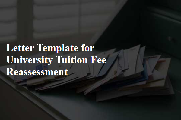 Letter Template For University Tuition Fee Reassessment