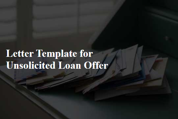 Letter Template For Unsolicited Loan Offer