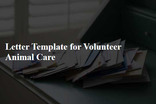 Letter Template For Volunteer Animal Care