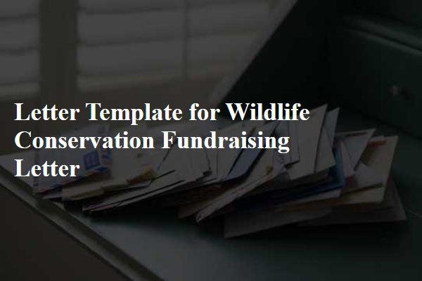 Letter Template For Wildlife Conservation Fundraising Letter