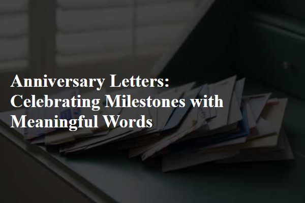 Anniversary Letters: Celebrating Milestones with Meaningful Words