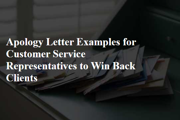 Apology Letter Examples for Customer Service Representatives to Win Back Clients