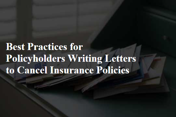 Best Practices for Policyholders Writing Letters to Cancel Insurance Policies