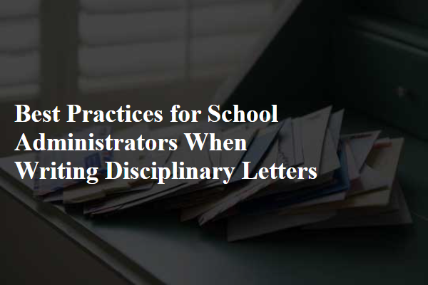 Best Practices for School Administrators When Writing Disciplinary Letters